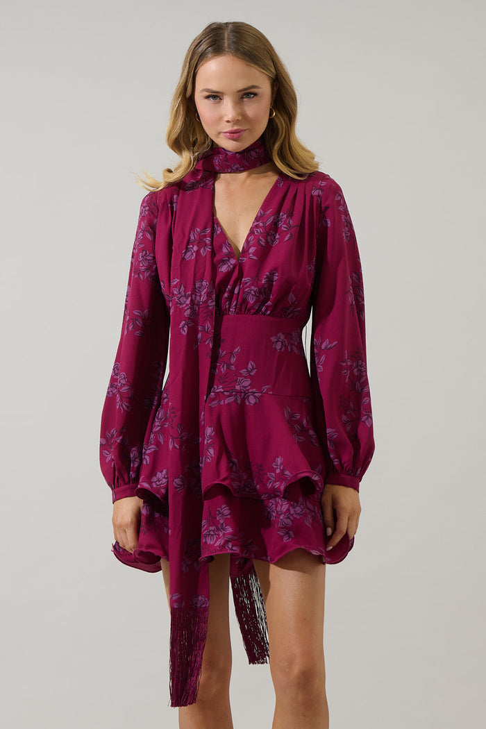 Zurum Floral Kery Tiered Mini Dress